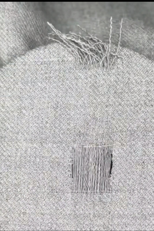 Clothes with no traces repaired